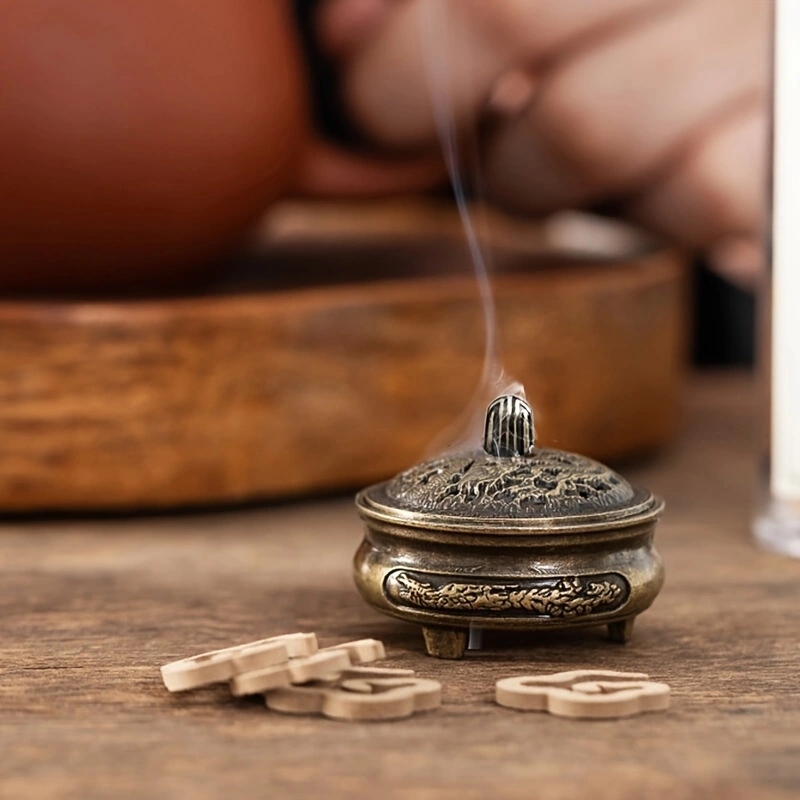 Home Fragrance Miniso - Antika Pirinç Cep Tütsü Brülörü Mini