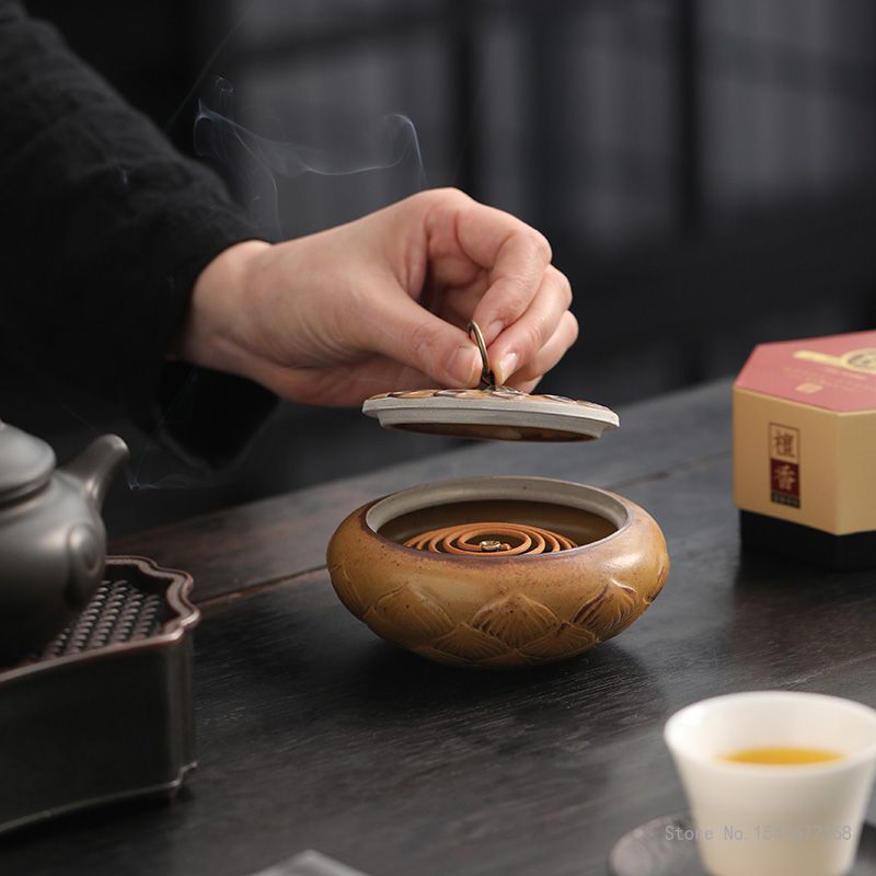 Home Fragrance Zen - Yaratıcı Lotus Küçük Tütsü Brülör, Seramik