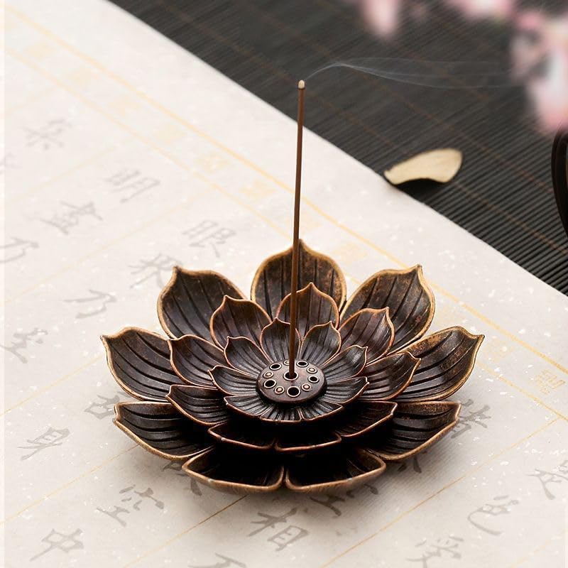 Home Fragrance Incense Sticks - 6 Delikli Alaşımlı Tütsü Brülörü, Lotus